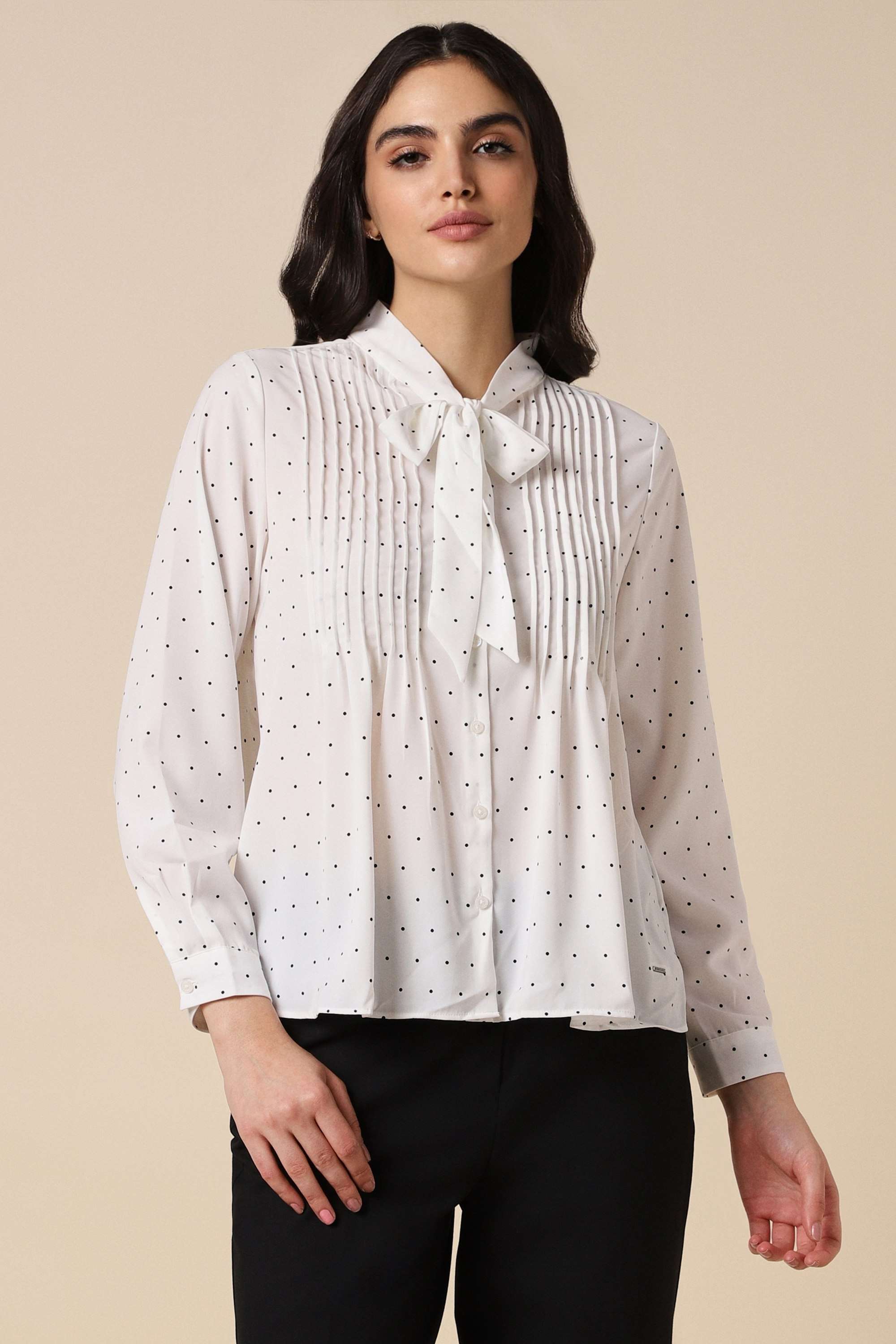 Printed-Polyester-Women-Formal-Wear-Shirt