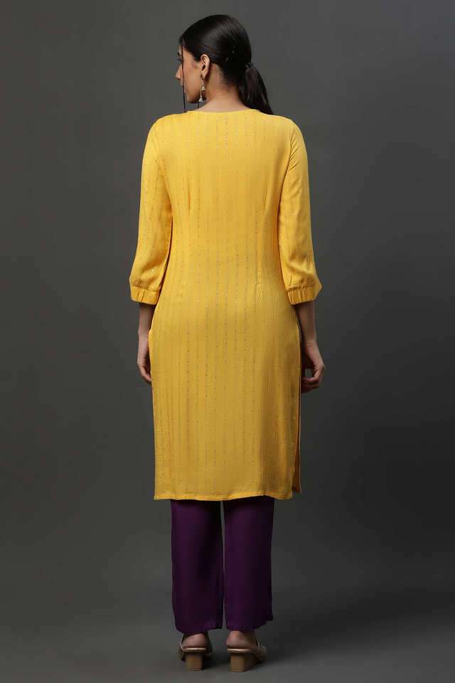 Printed-Viscose-Round-Neck-Women-s-Festive-Wear-Kurta