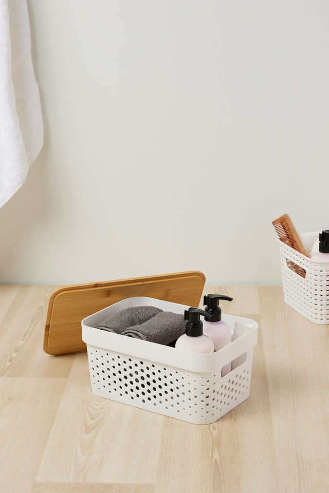 Essentials-Perforated-Storage-Box-With-Bamboo-Lid-3.5-L