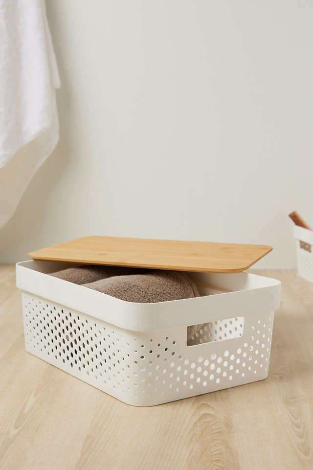 Essentials-Perforated-Storage-Box-With-Bamboo-Lid-10-L