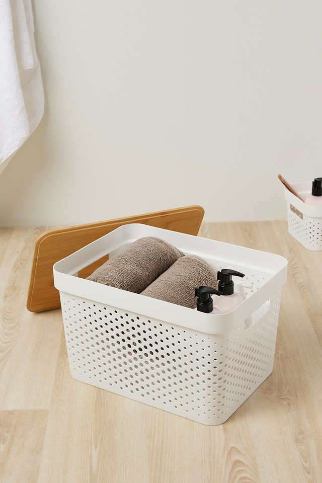 Essentials-Perforated-Storage-Box-With-Bamboo-Lid-18-L