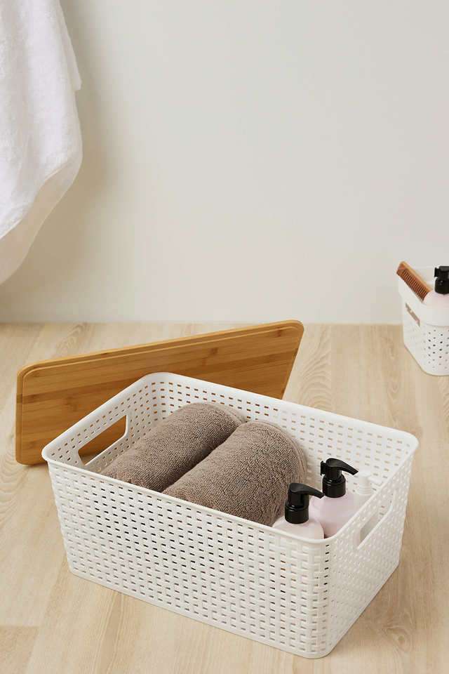 Essentials-Perforated-Storage-Box-With-Bamboo-Lid-13.5-L