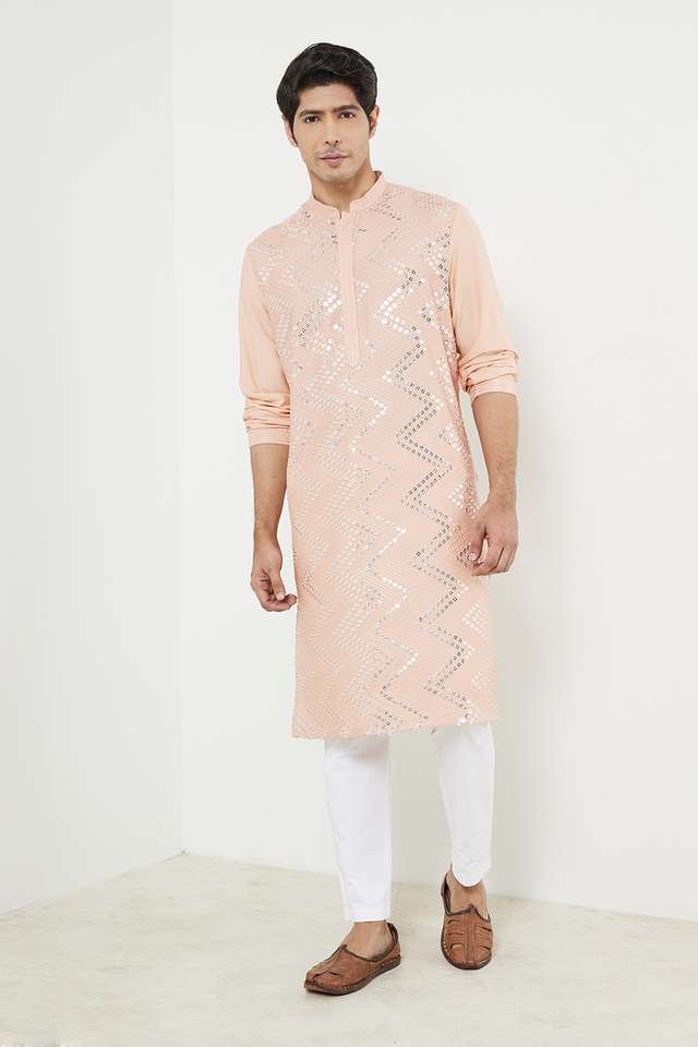 Printed-Rayon-Slim-Fit-Men-s-Long-Kurta