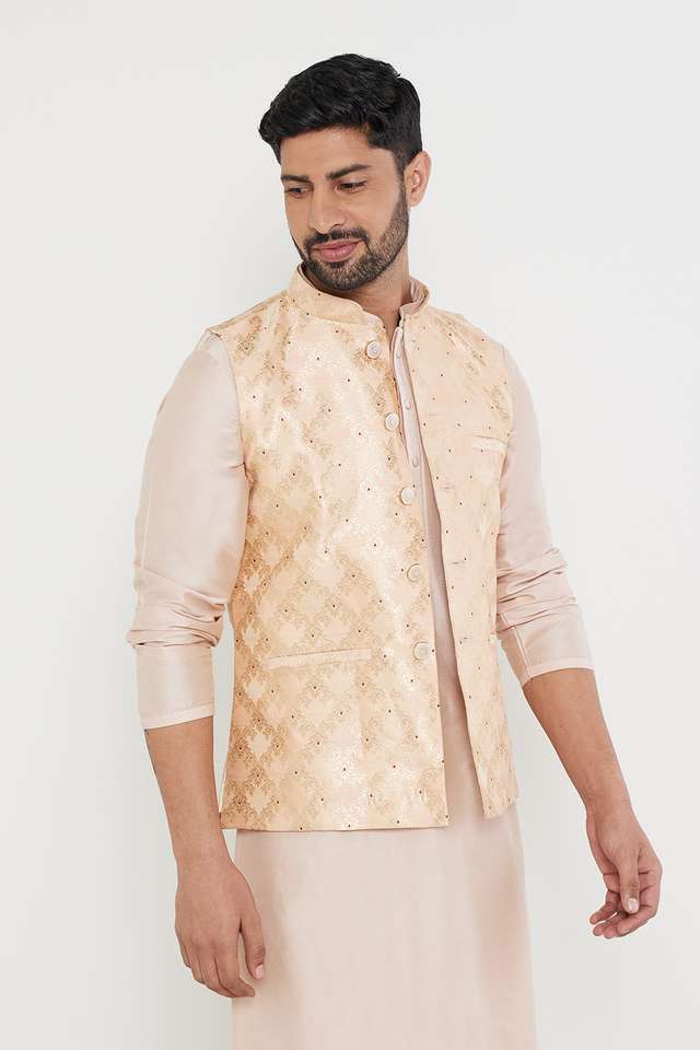 Jacquard-Polyester-Slim-Fit-Men-s-Waistcoat