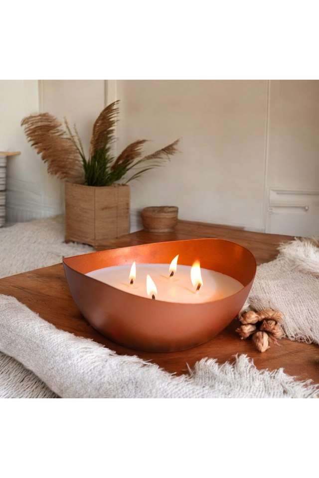 Metal-Bowl-Candle-Rose-Gold