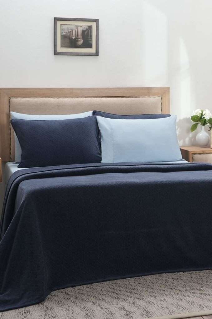 Blaize-Double-Dark-Blue-Bed-Cover