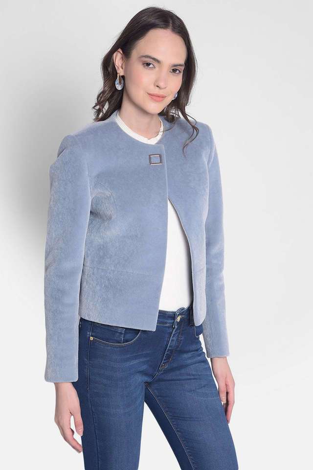 crimsoune club Solid Round Neck Polyester Women's Casual Wear Jacket-picture-28