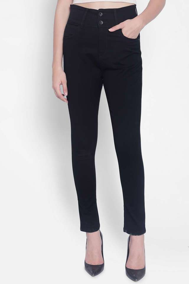 crimsoune club Mid Rise Dark Wash Cotton Blend Slim Fit Women's Jeans-picture-32