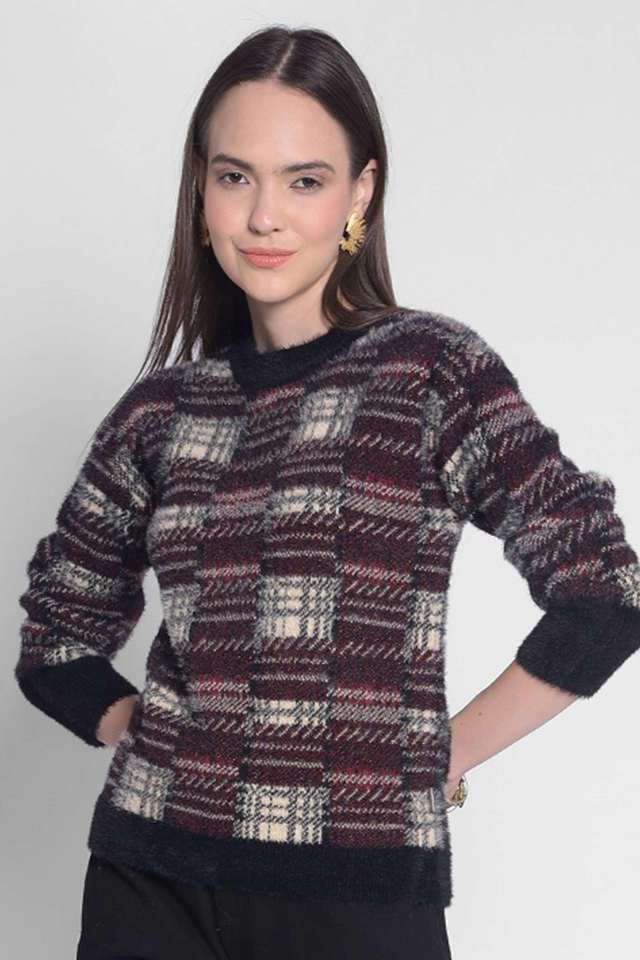 crimsoune club Printed Round Neck Regular Fit Women Pullover-picture-14