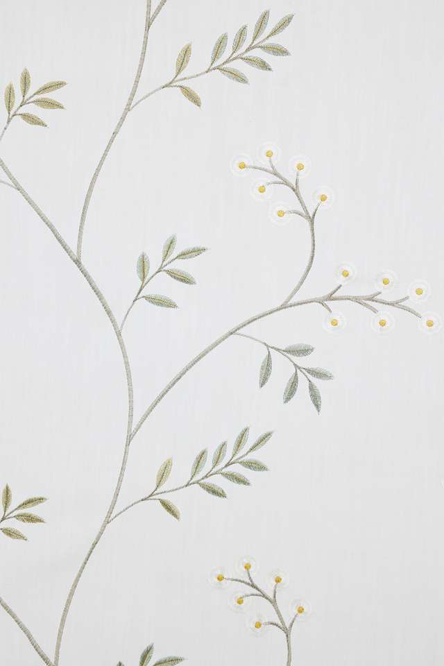 Adorne-S/2-Neutral-Leafy-Emb-Door-Curtains