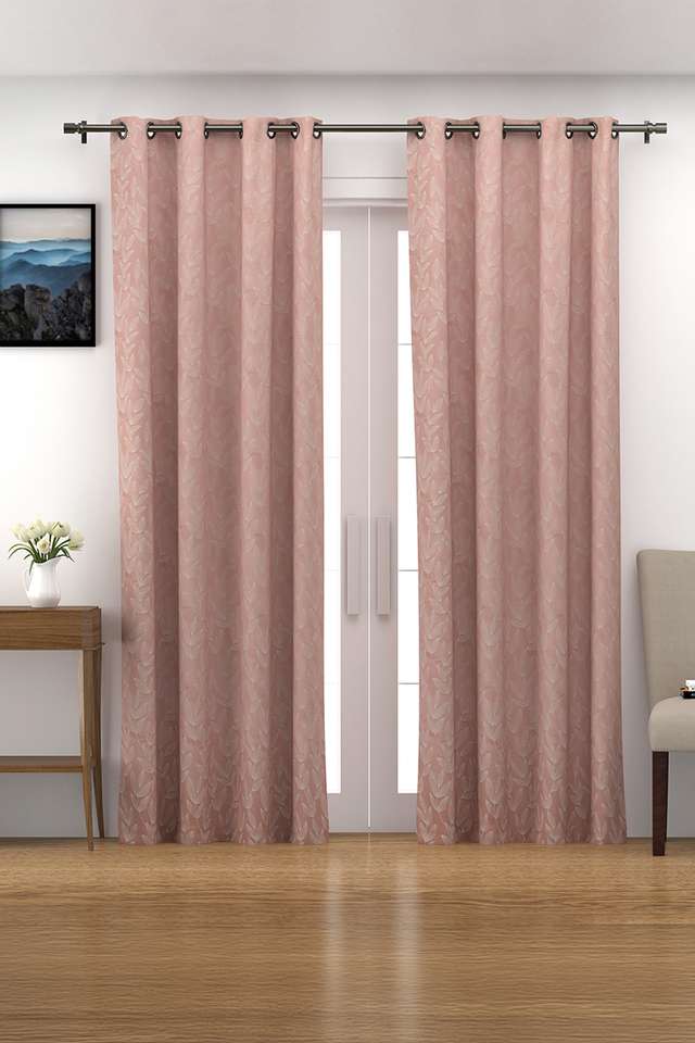 Adorne-Leafy-Jacquard-Xl-Door-Curtains-Set-Of-2