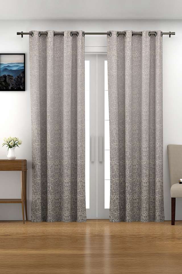 Adorne-Beige-Textured-Jacquard-Xl-Door-Curtains-Set-Of-2