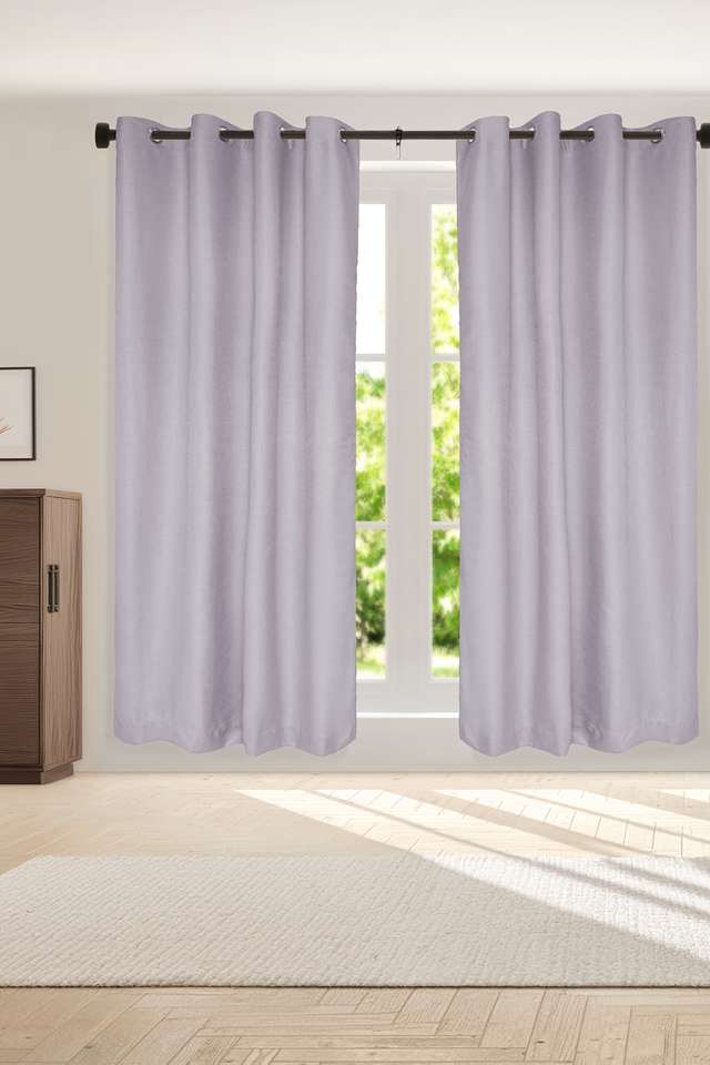 Adorne-S/2-Grey-Textured-Solid-Door-Curtains