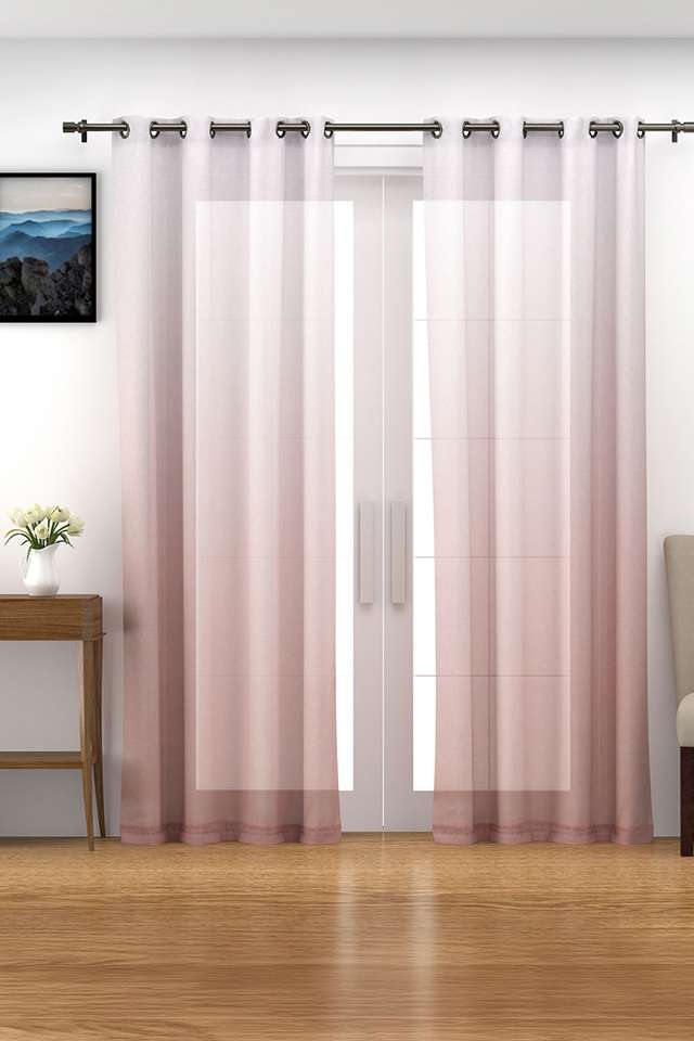 Adorne-Pink-Ombre-Door-Curtains-Set-Of-2