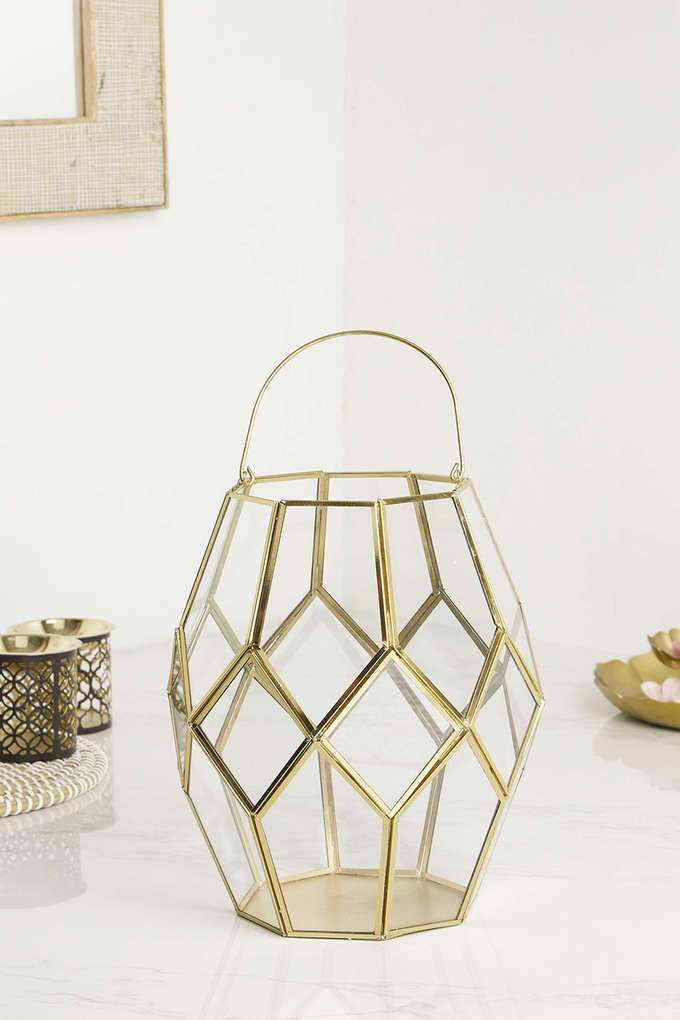 Faceted-Long-Glass-Vase