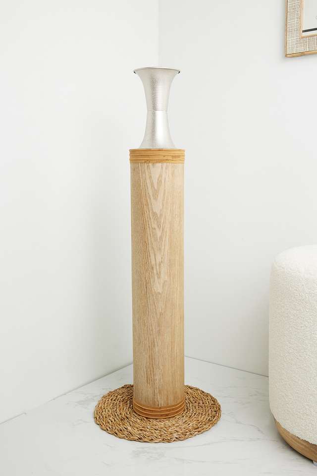 Natural-Wood-Floor-Vase-L-34-Inch