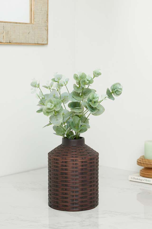 Bamberg-Bamboo-Resin-Vase-Black---S