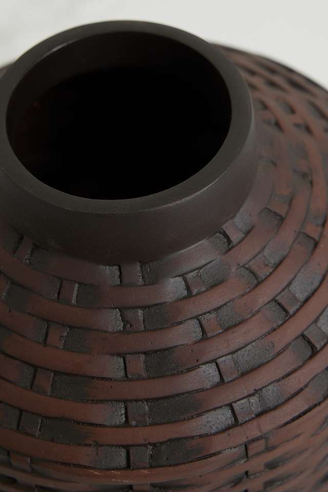 Bamberg-Bamboo-Resin-Vase-Black---S