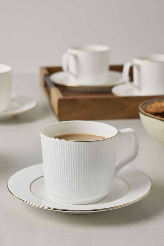 Classic-Goldline-Ribbed-Cup&Saucer-Set-Of-6