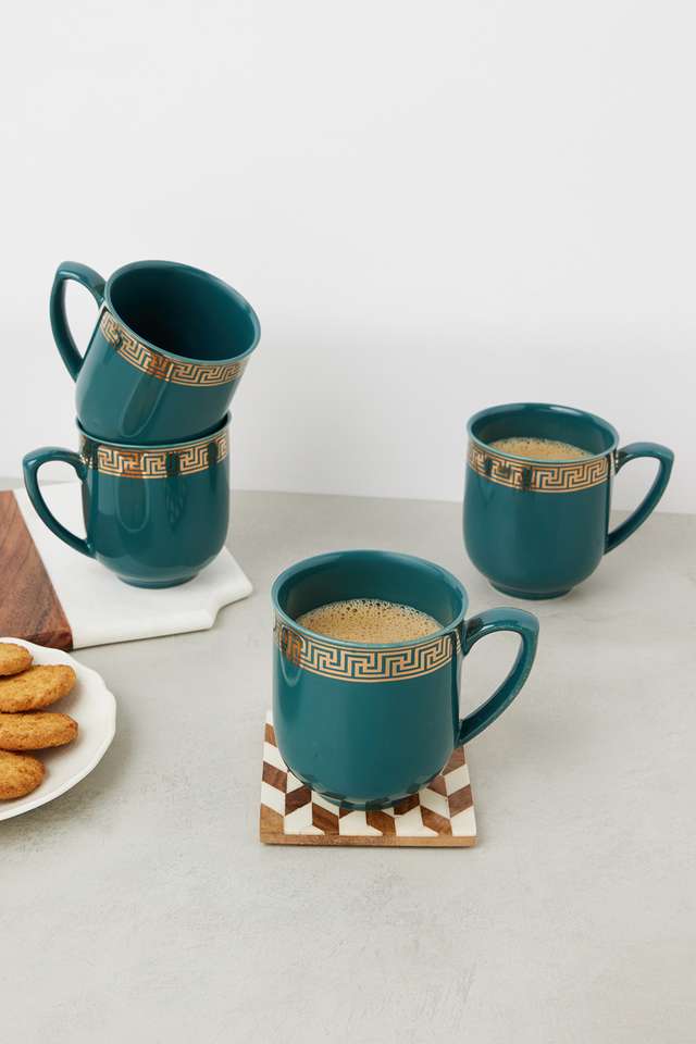 Glam-Ornate-Latte-Mug-Set-Of-4-Teal