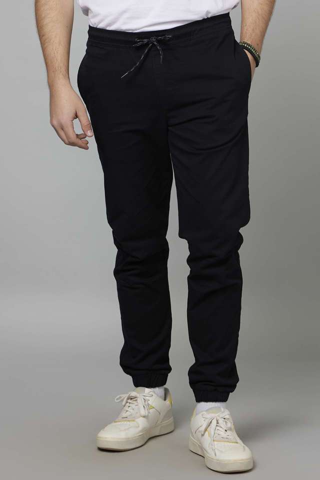 Solid-Cotton-Slim-Fit-Men-s-Casual-Trousers