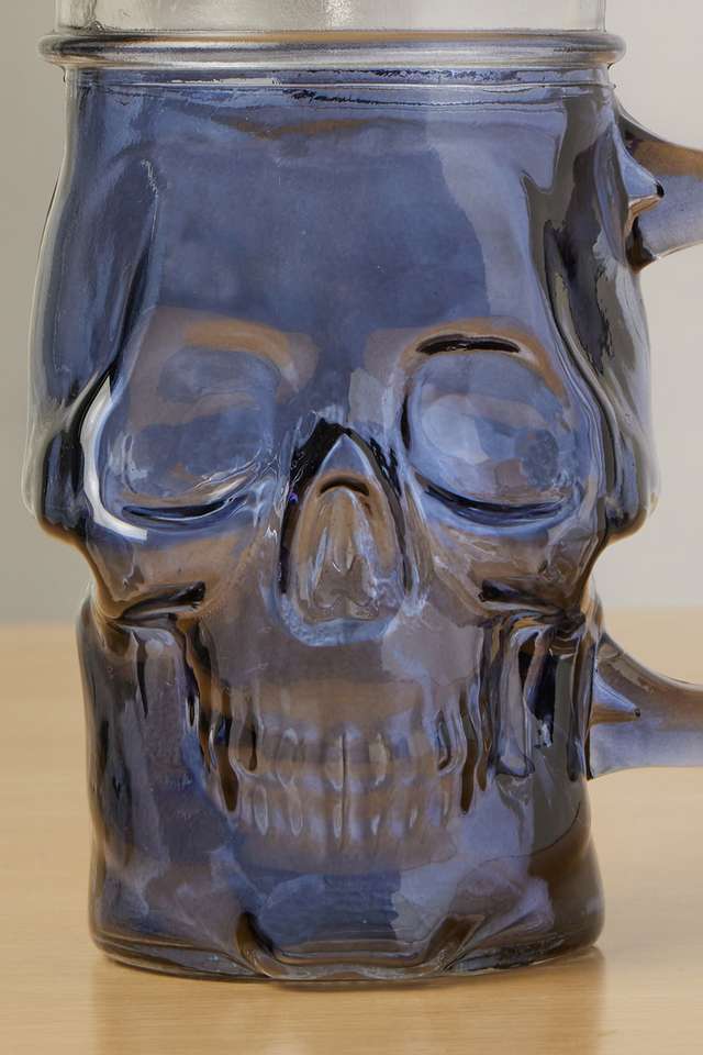 Popart-Treat-Yourself-Skull-Jar-Blue-350Ml