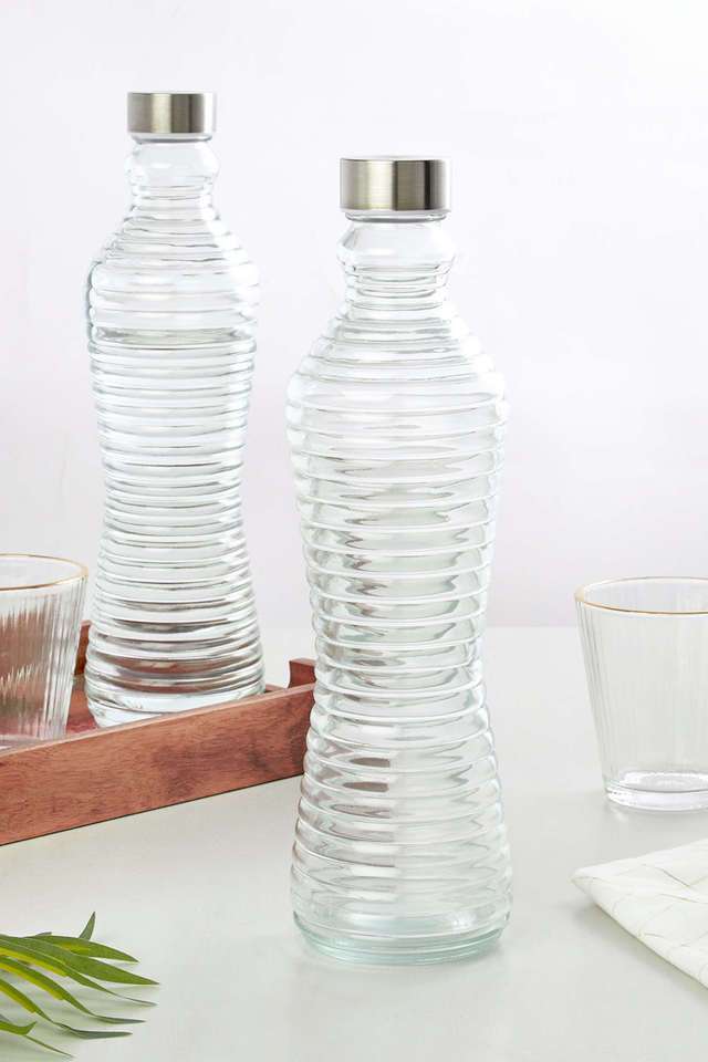 Ribbed-Glass-Bottle-1-L-Set-Of-2