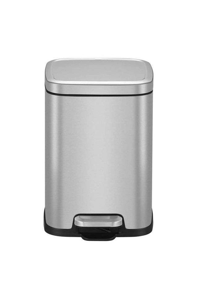 Stainless-Steel-Step-Dustbin-with-Liner -6-Litres -Metallic