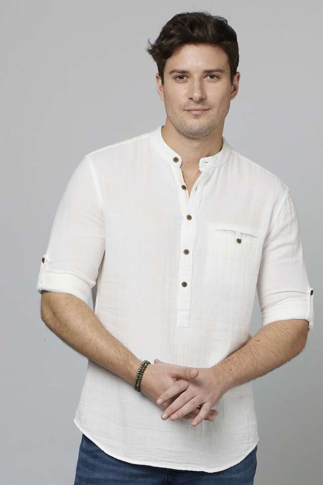 Solid-Cotton-Regular-Fit-Men-s-Casual-Shirt