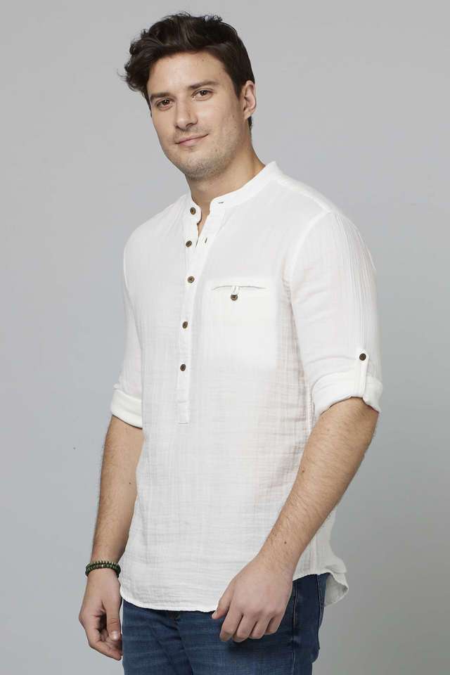 Solid-Cotton-Regular-Fit-Men-s-Casual-Shirt