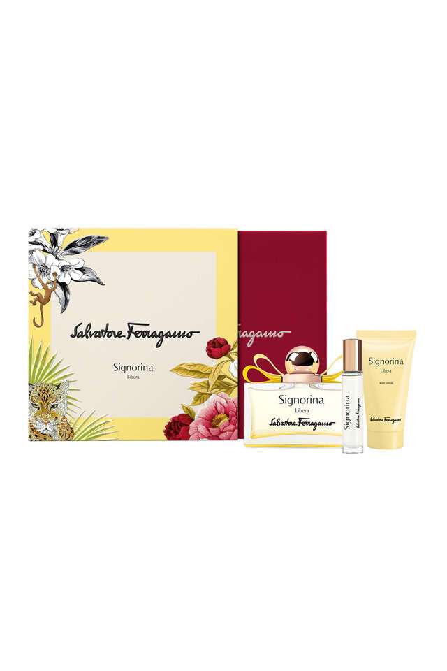 Ferragamo-Signorina-Libera-Set-(Eau-De-Parfum-100-ml -10-ml -Body-Lotion-50-ml)