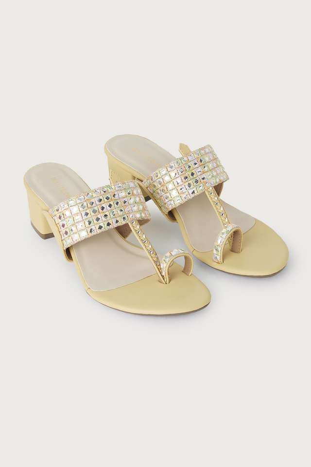 Synthetic-Slip-on-Women-s-Ethnic-Heels