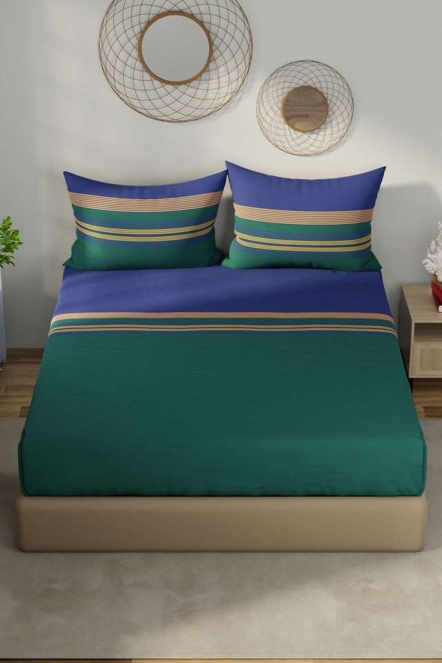Hampton-Designer-100--Satin-Cotton-Xl-King-Bedsheet-With-2-Pillow-Covers