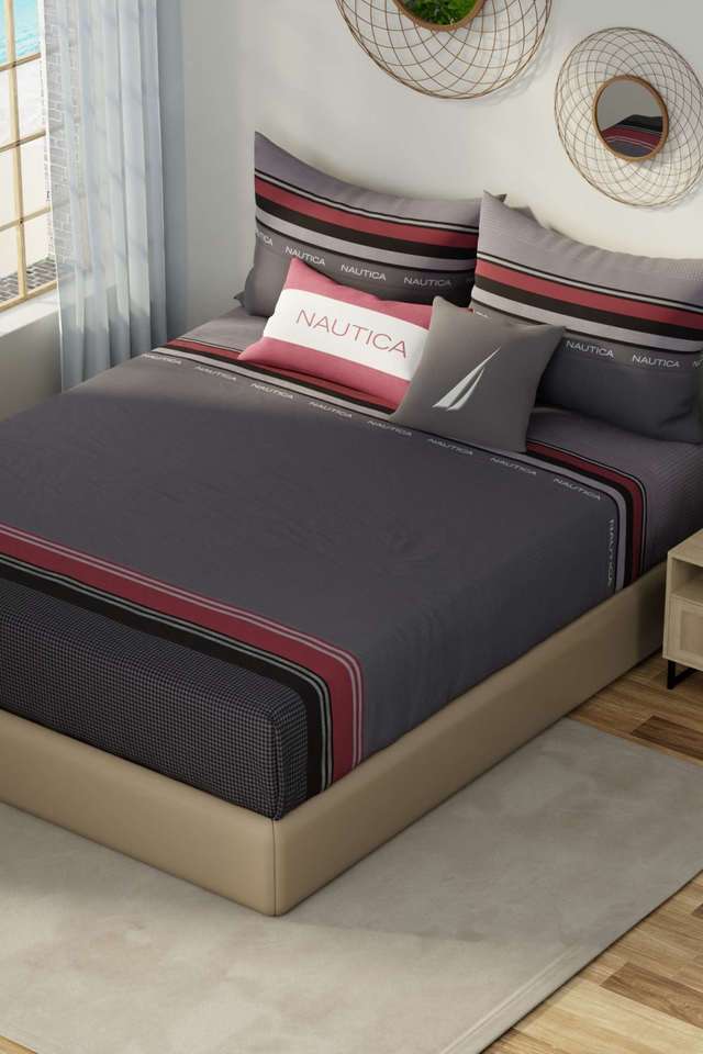 Hampton-Designer-100--Satin-Cotton-Xl-King-Bedsheet-With-2-Pillow-Covers