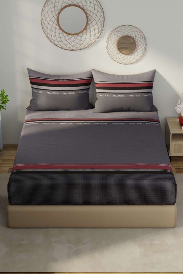 Hampton-Designer-100--Satin-Cotton-Xl-King-Bedsheet-With-2-Pillow-Covers