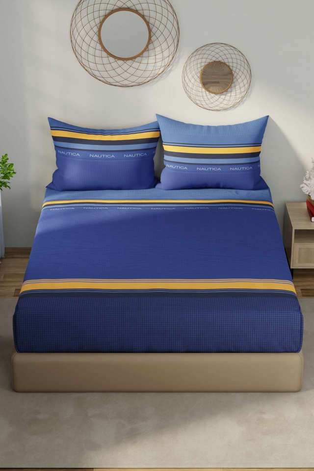 Hampton-Designer-100--Satin-Cotton-Xl-King-Bedsheet-With-2-Pillow-Covers