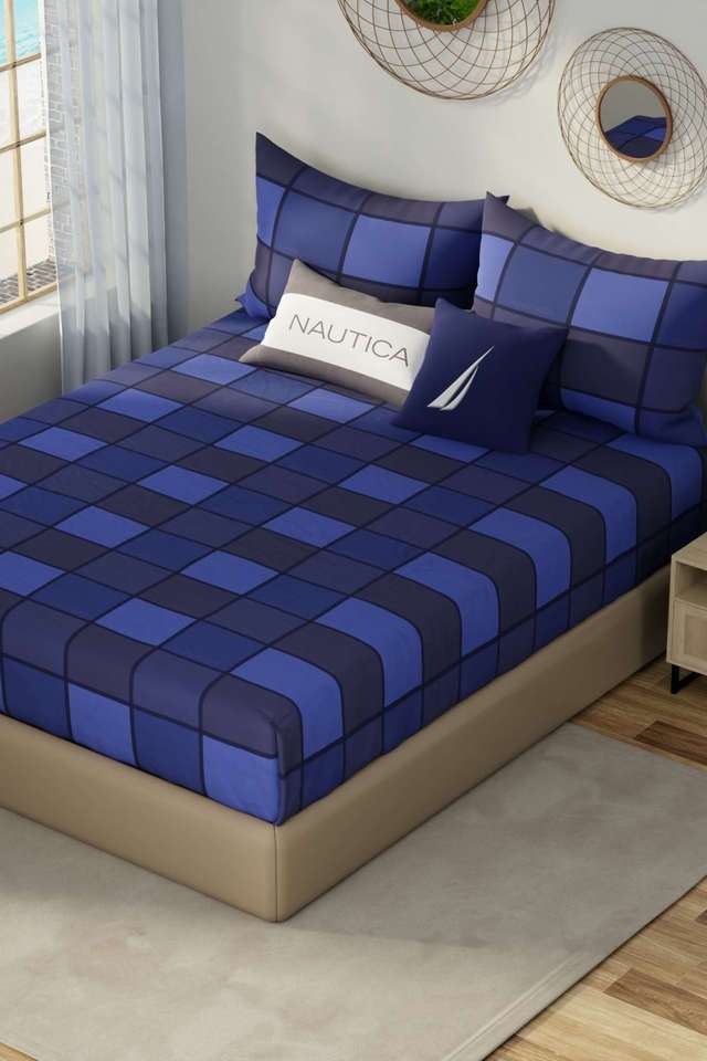 Hampton-Designer-100--Satin-Cotton-Xl-King-Bedsheet-With-2-Pillow-Covers