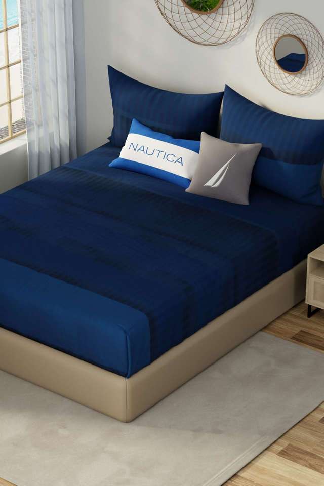 Hampton-Designer-100--Satin-Cotton-Xl-King-Bedsheet-With-2-Pillow-Covers