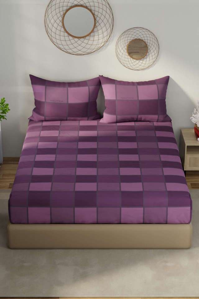 Hampton-Designer-100--Satin-Cotton-Xl-King-Bedsheet-With-2-Pillow-Covers