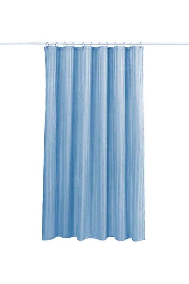 Water-Repellent-Polyester-Shower-Curtain-Blue