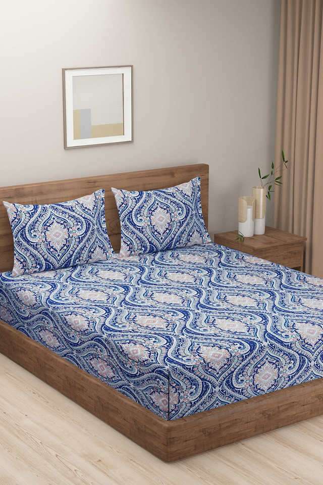 Indulge-300-TC-Cotton-Floral-Super-King-Double-Bedsheet-Pack-of-3