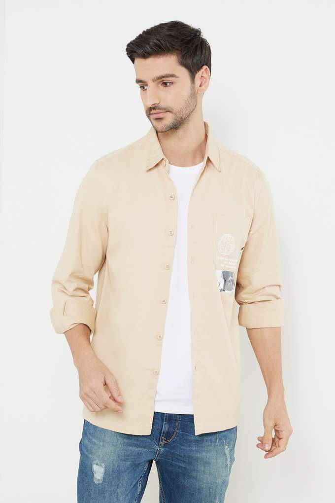 Solid-Cotton-Relaxed-Fit-Men-s-Casual-Over-Shirt