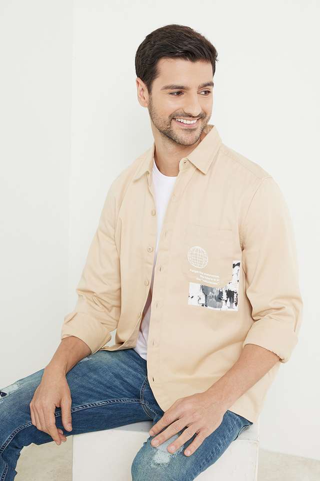 Solid-Cotton-Relaxed-Fit-Men-s-Casual-Over-Shirt