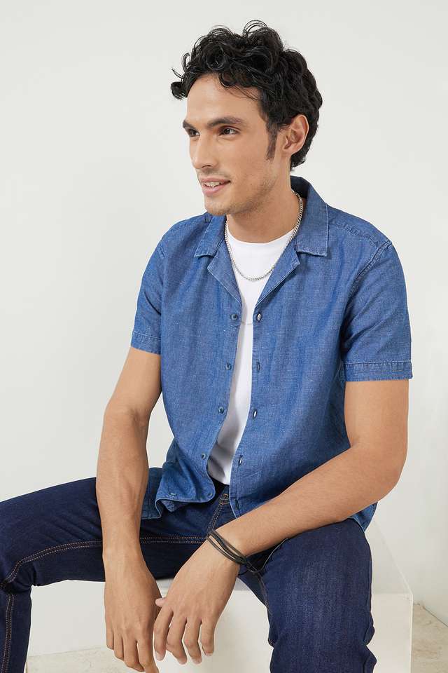 Solid-Cotton-Linen-Blend-Slim-Fit-Men-s-Casual-Shirt