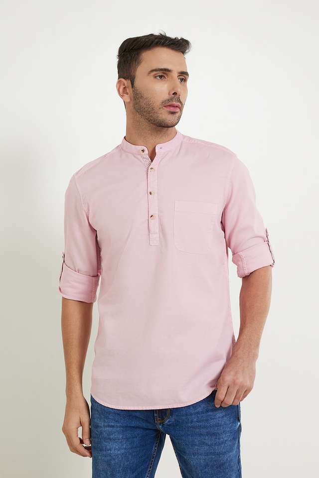 Solid-Cotton-Slim-Fit-Men-s-Casual-Shirt