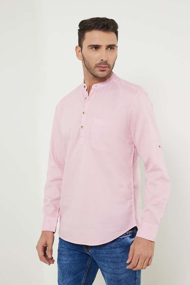 Solid-Cotton-Slim-Fit-Men-s-Casual-Shirt