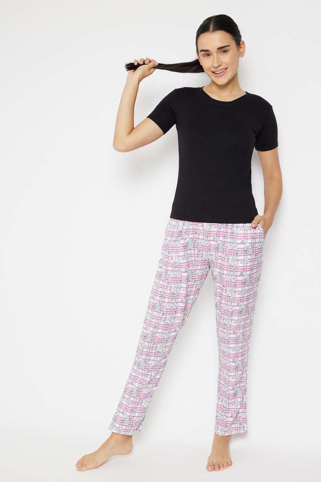 Checks-Rayon-Women-s-Casual-Wear-Pyjama