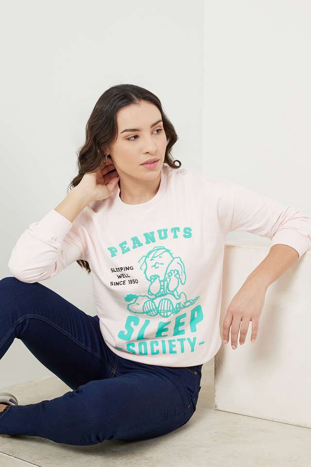 Printed-Round-Neck-Cotton-Women-Sweatshirt