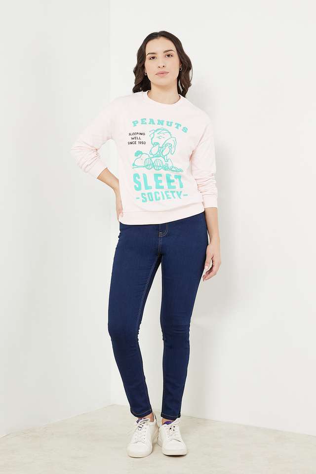 Printed-Round-Neck-Cotton-Women-Sweatshirt