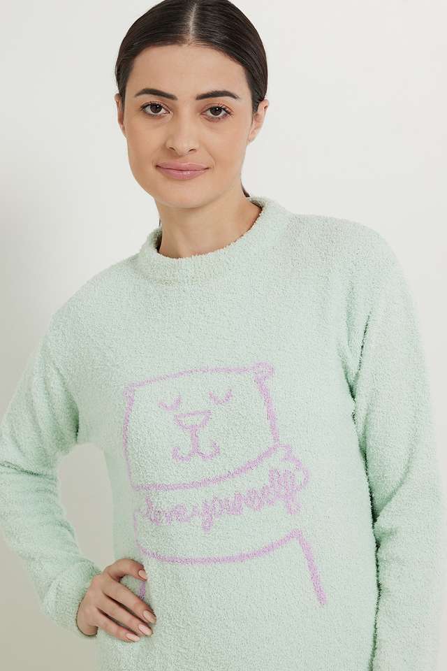 Solid-Cotton-Blend-Round-Neck-Women-s-T-Shirt